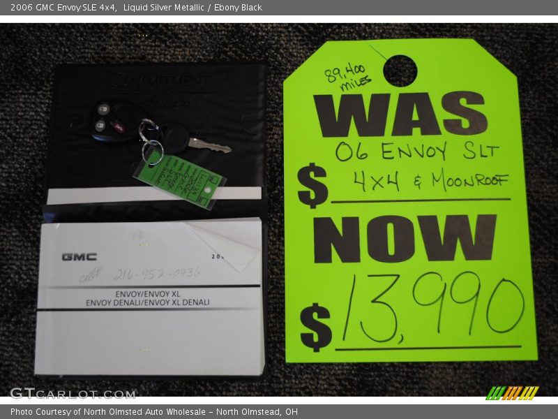 Liquid Silver Metallic / Ebony Black 2006 GMC Envoy SLE 4x4