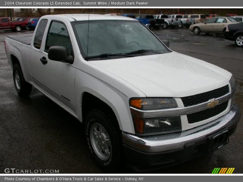 Summit White / Medium Dark Pewter 2004 Chevrolet Colorado LS Extended Cab