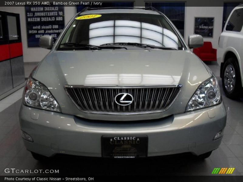 Bamboo Green Pearl / Ivory 2007 Lexus RX 350 AWD