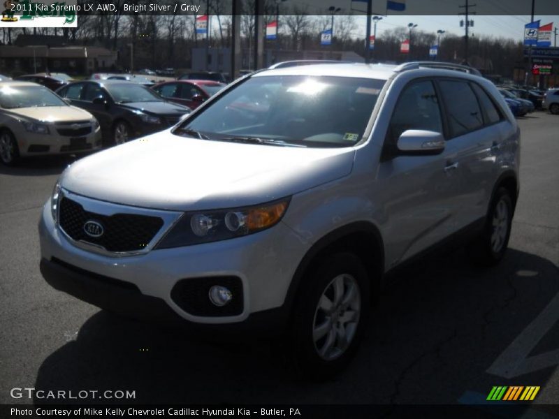 Bright Silver / Gray 2011 Kia Sorento LX AWD