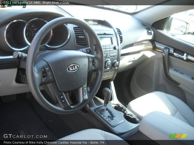 Bright Silver / Gray 2011 Kia Sorento LX AWD