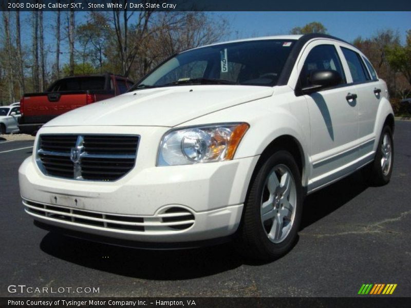 Stone White / Dark Slate Gray 2008 Dodge Caliber SXT