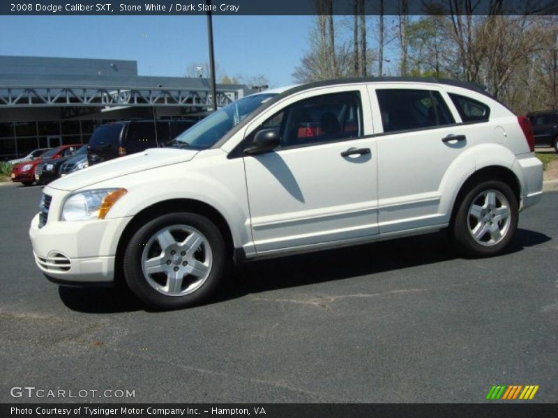 Stone White / Dark Slate Gray 2008 Dodge Caliber SXT