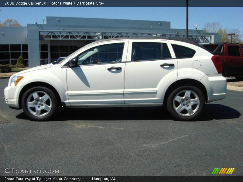 Stone White / Dark Slate Gray 2008 Dodge Caliber SXT