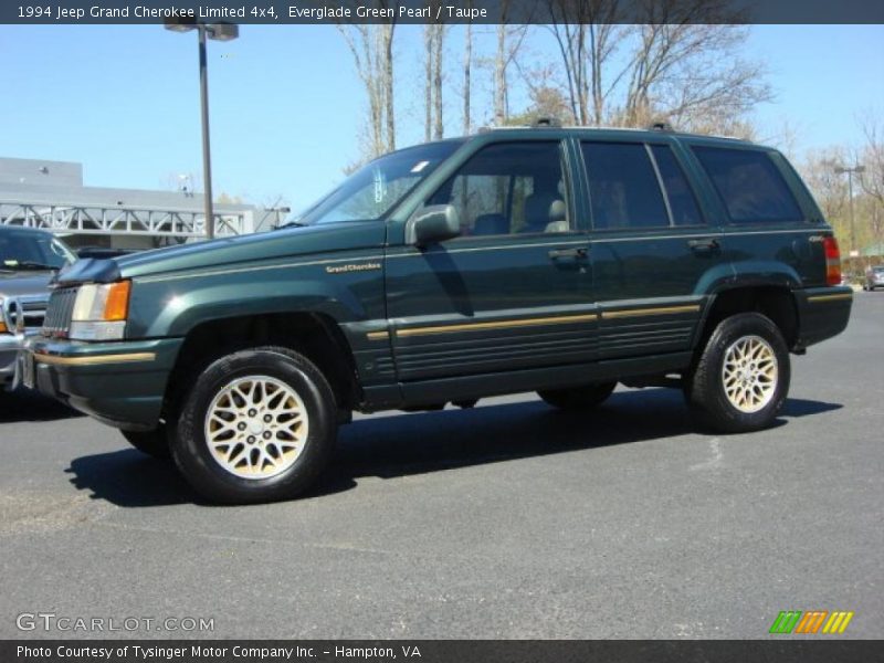 Everglade Green Pearl / Taupe 1994 Jeep Grand Cherokee Limited 4x4