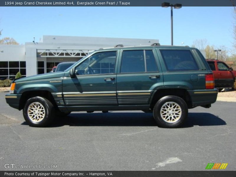 Everglade Green Pearl / Taupe 1994 Jeep Grand Cherokee Limited 4x4