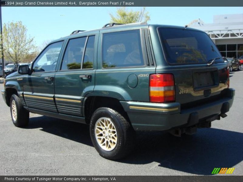 Everglade Green Pearl / Taupe 1994 Jeep Grand Cherokee Limited 4x4