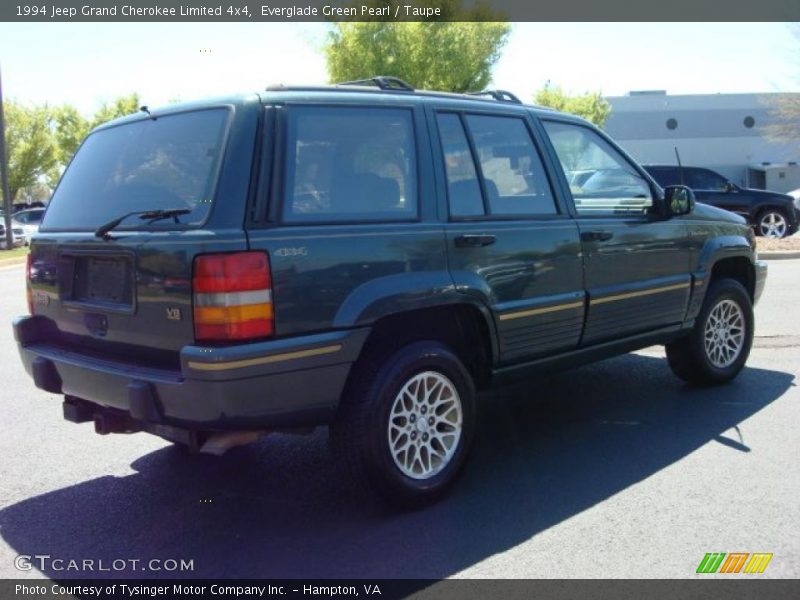 Everglade Green Pearl / Taupe 1994 Jeep Grand Cherokee Limited 4x4