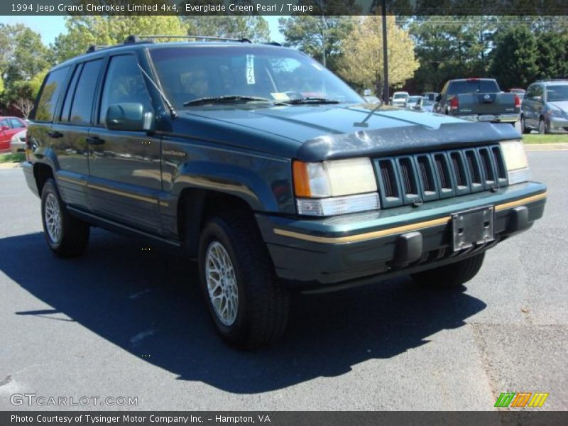 Everglade Green Pearl / Taupe 1994 Jeep Grand Cherokee Limited 4x4