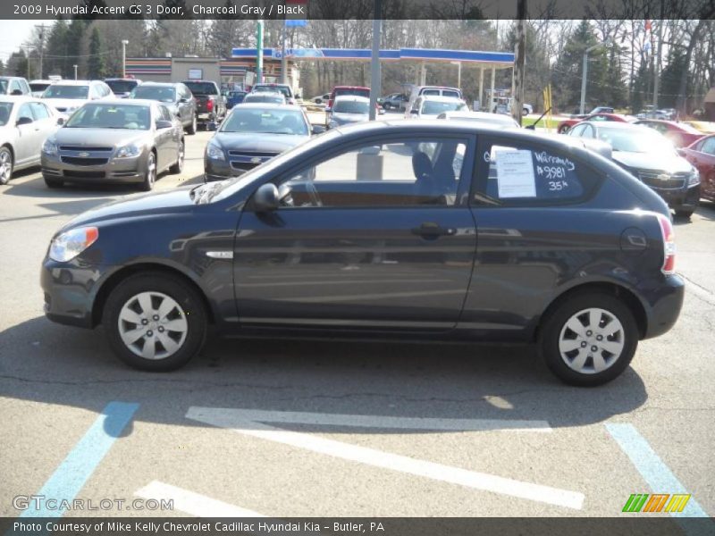 Charcoal Gray / Black 2009 Hyundai Accent GS 3 Door