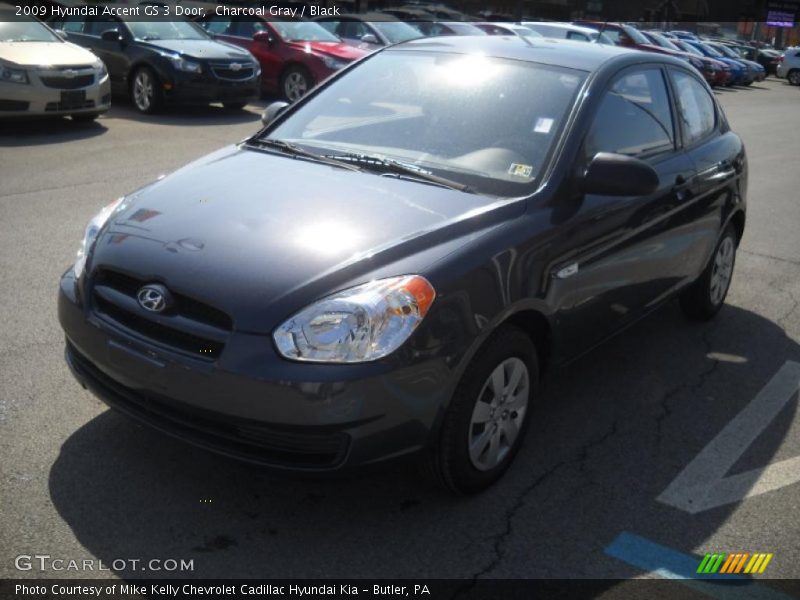 Charcoal Gray / Black 2009 Hyundai Accent GS 3 Door