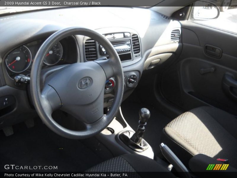 Charcoal Gray / Black 2009 Hyundai Accent GS 3 Door