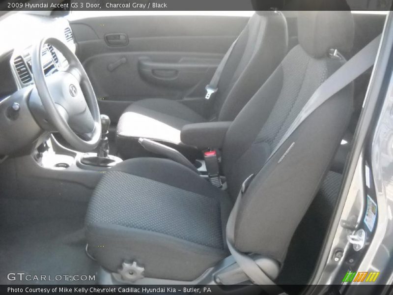 Charcoal Gray / Black 2009 Hyundai Accent GS 3 Door