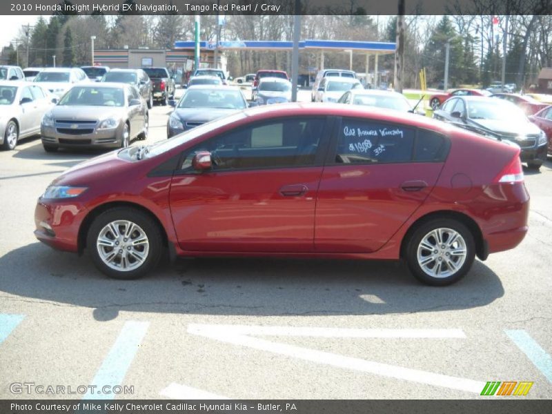 Tango Red Pearl / Gray 2010 Honda Insight Hybrid EX Navigation
