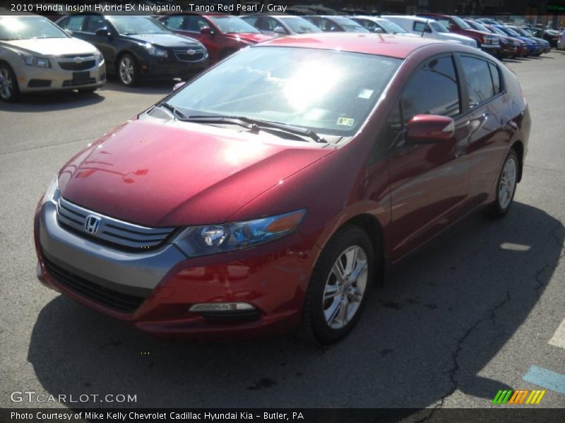 Tango Red Pearl / Gray 2010 Honda Insight Hybrid EX Navigation