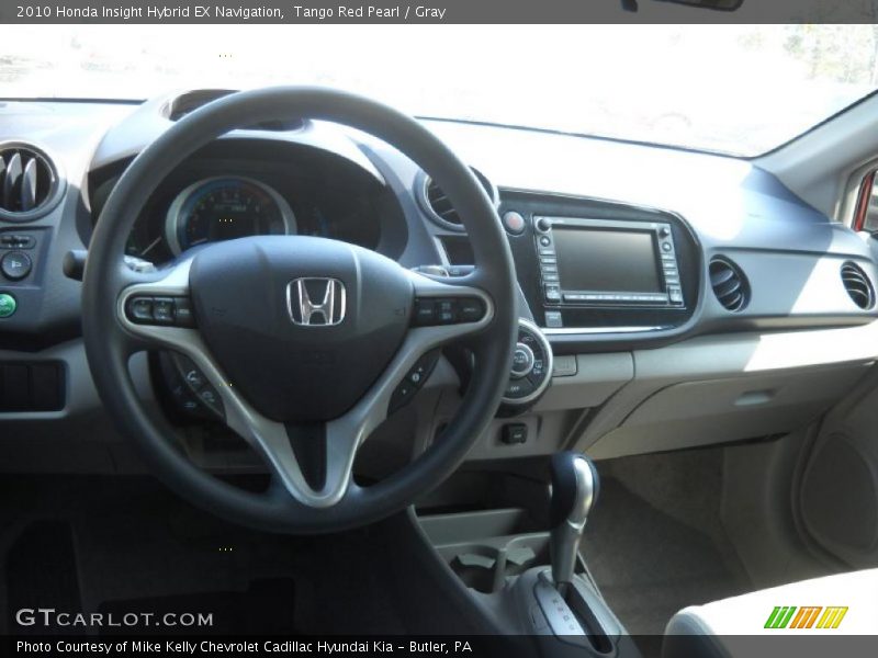 Tango Red Pearl / Gray 2010 Honda Insight Hybrid EX Navigation