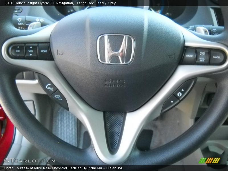 Tango Red Pearl / Gray 2010 Honda Insight Hybrid EX Navigation