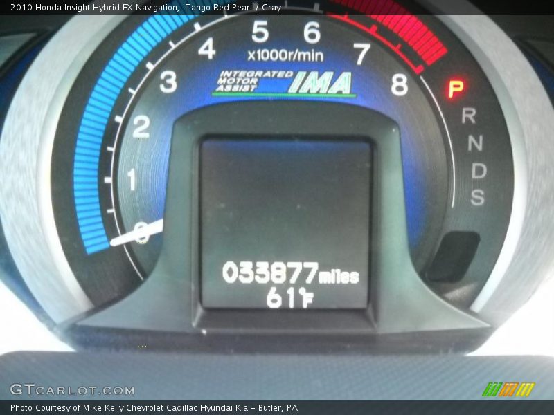 Tango Red Pearl / Gray 2010 Honda Insight Hybrid EX Navigation
