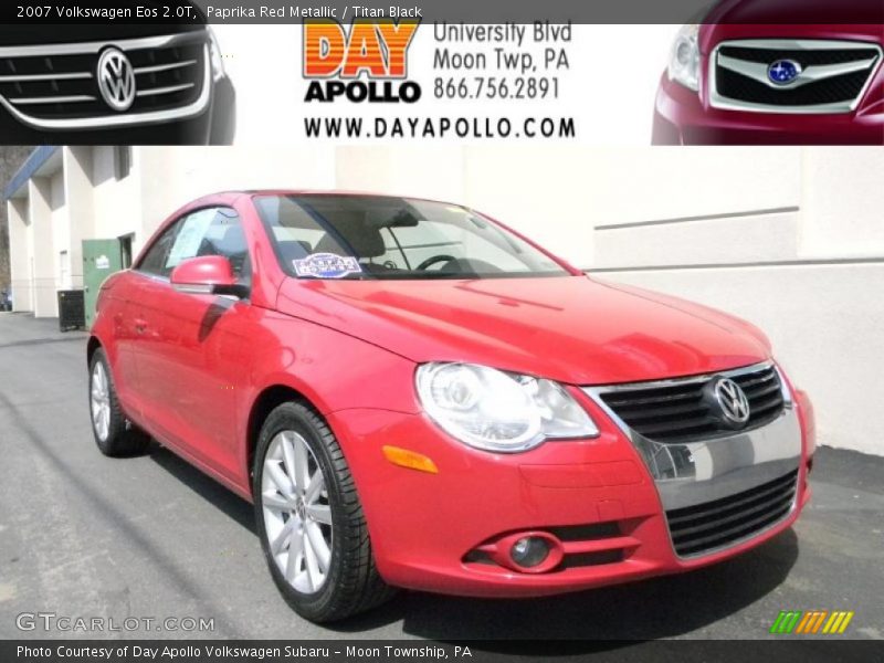 Paprika Red Metallic / Titan Black 2007 Volkswagen Eos 2.0T