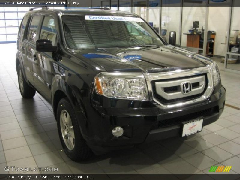Formal Black / Gray 2009 Honda Pilot EX