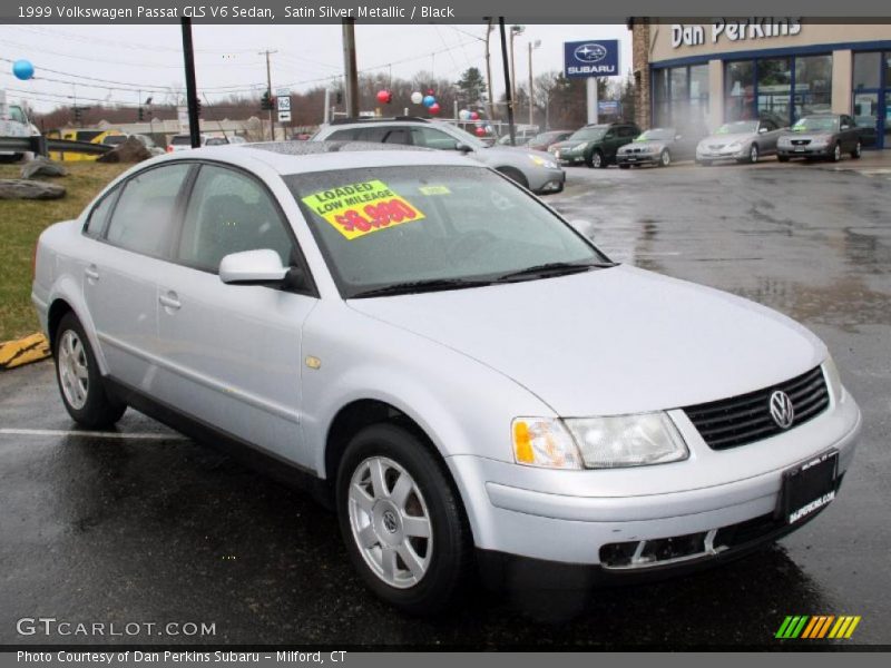 Satin Silver Metallic / Black 1999 Volkswagen Passat GLS V6 Sedan