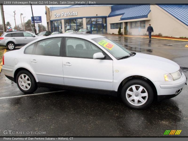 Satin Silver Metallic / Black 1999 Volkswagen Passat GLS V6 Sedan