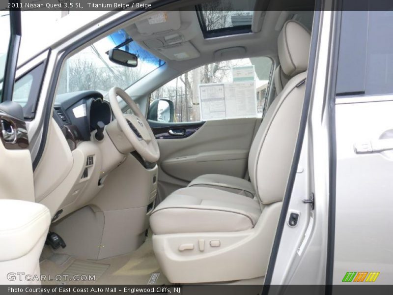  2011 Quest 3.5 SL Beige Interior