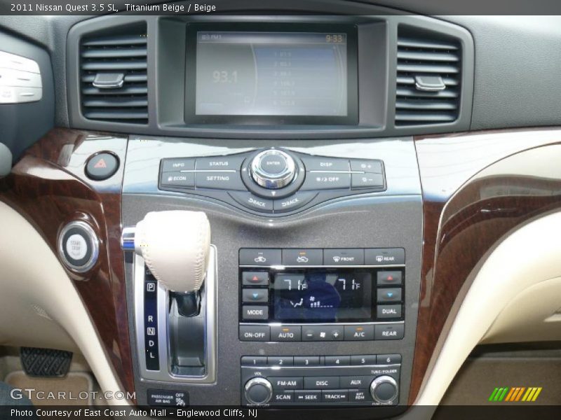 Controls of 2011 Quest 3.5 SL