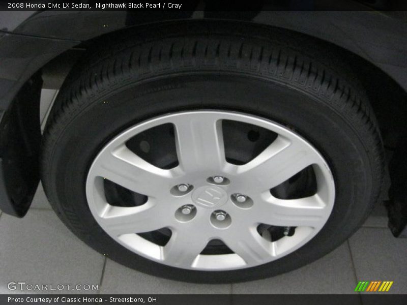 Nighthawk Black Pearl / Gray 2008 Honda Civic LX Sedan