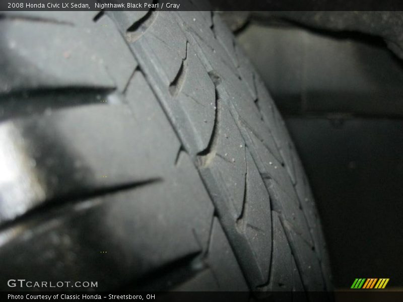 Nighthawk Black Pearl / Gray 2008 Honda Civic LX Sedan
