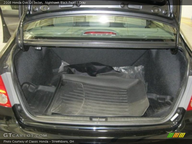 Nighthawk Black Pearl / Gray 2008 Honda Civic LX Sedan
