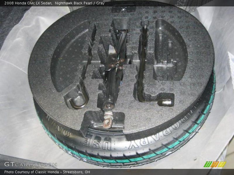 Nighthawk Black Pearl / Gray 2008 Honda Civic LX Sedan