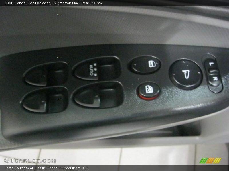 Nighthawk Black Pearl / Gray 2008 Honda Civic LX Sedan