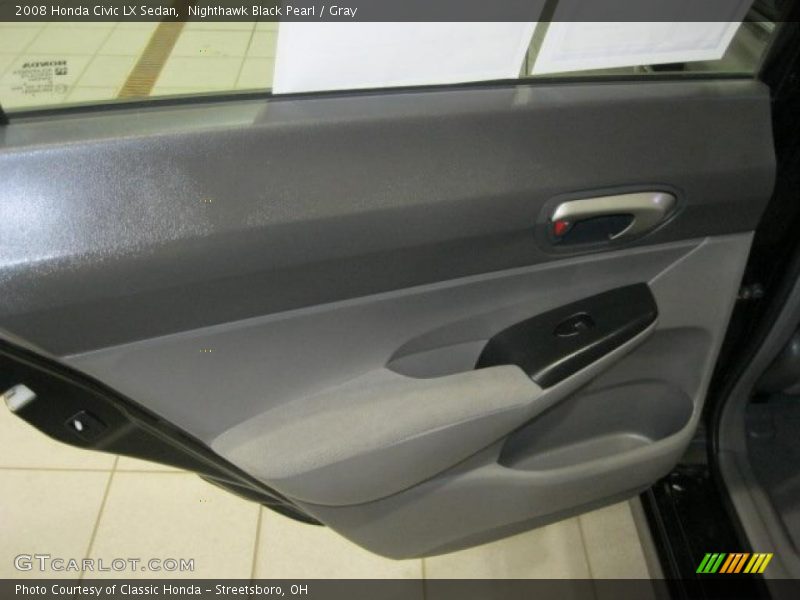 Nighthawk Black Pearl / Gray 2008 Honda Civic LX Sedan