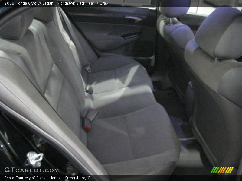 Nighthawk Black Pearl / Gray 2008 Honda Civic LX Sedan