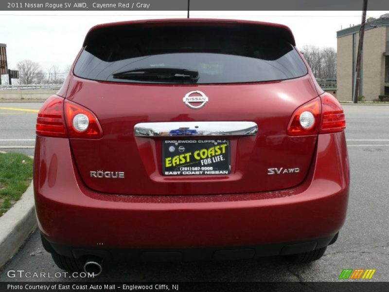Cayenne Red / Gray 2011 Nissan Rogue SV AWD
