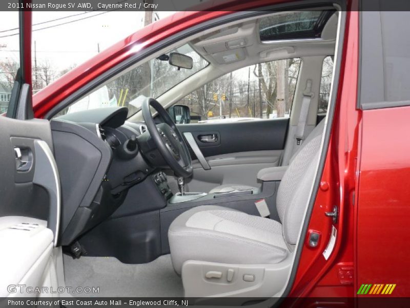 Cayenne Red / Gray 2011 Nissan Rogue SV AWD