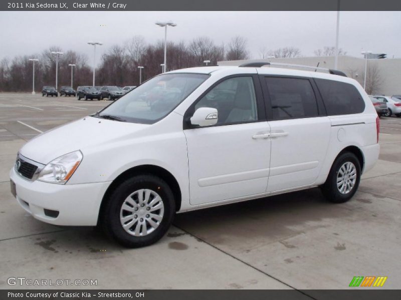 Clear White / Gray 2011 Kia Sedona LX