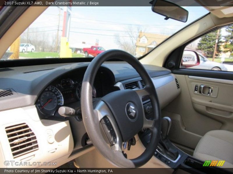 Dark Cranberry Metallic / Beige 2007 Suzuki XL7 AWD