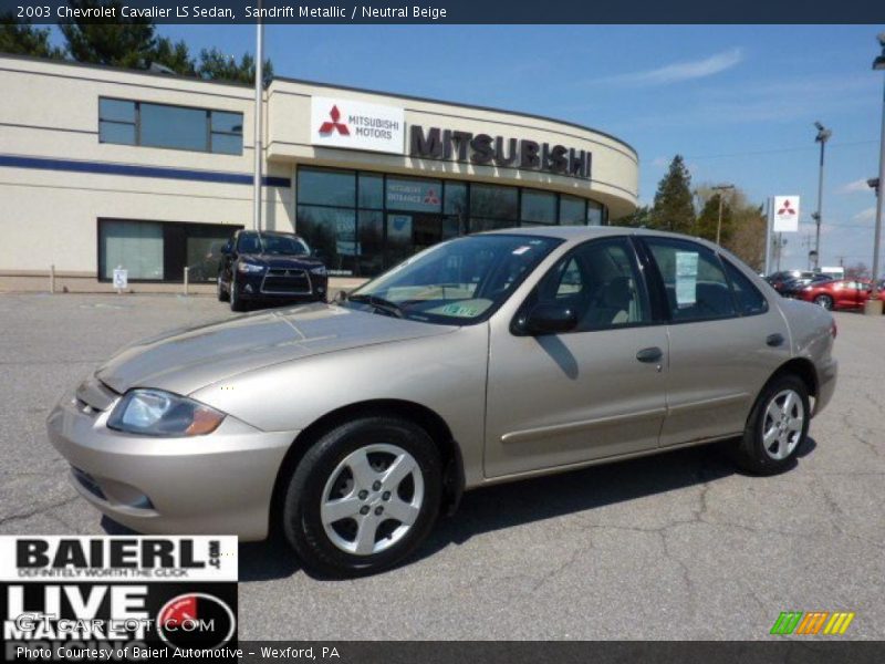 Sandrift Metallic / Neutral Beige 2003 Chevrolet Cavalier LS Sedan
