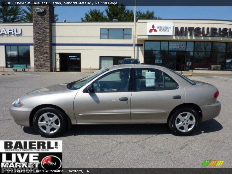 Sandrift Metallic / Neutral Beige 2003 Chevrolet Cavalier LS Sedan