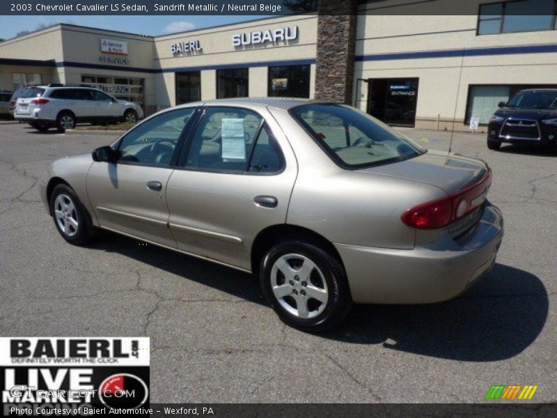 Sandrift Metallic / Neutral Beige 2003 Chevrolet Cavalier LS Sedan
