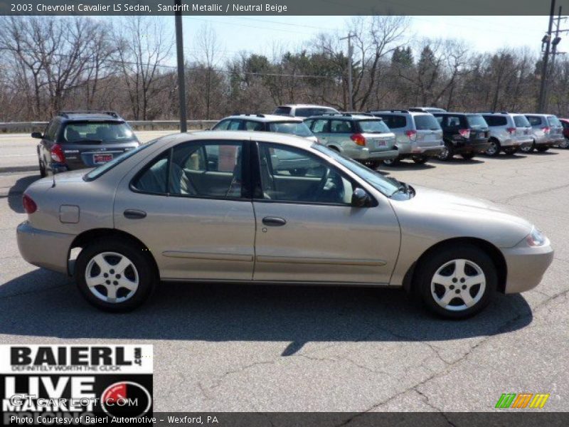 Sandrift Metallic / Neutral Beige 2003 Chevrolet Cavalier LS Sedan