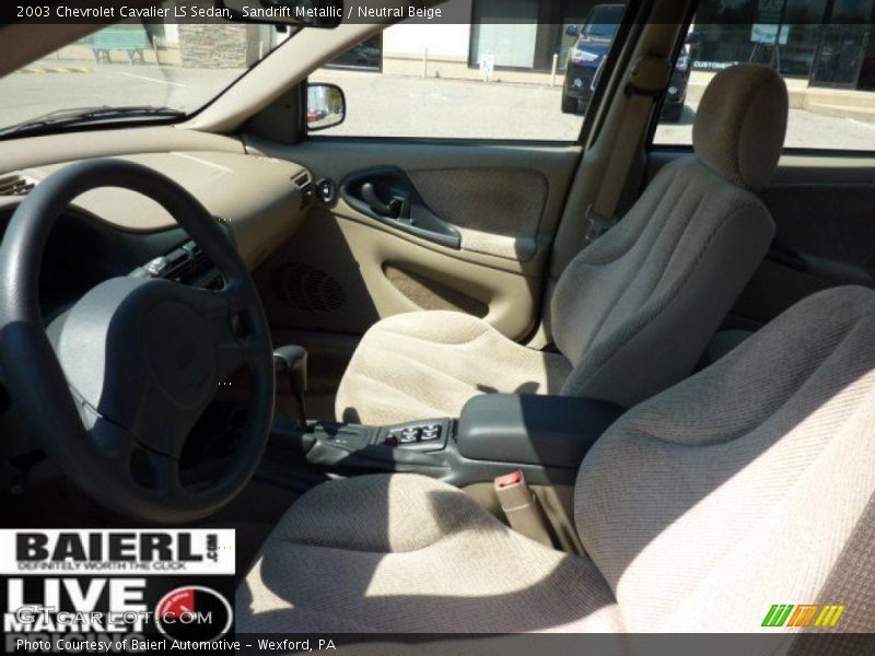 Sandrift Metallic / Neutral Beige 2003 Chevrolet Cavalier LS Sedan