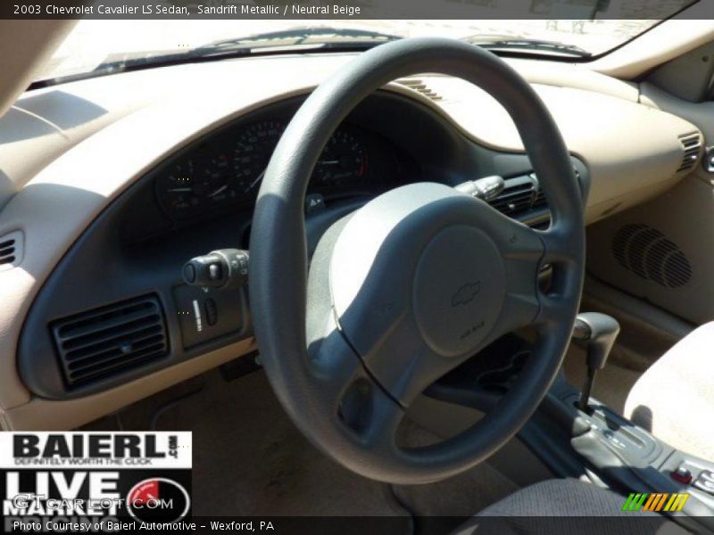 Sandrift Metallic / Neutral Beige 2003 Chevrolet Cavalier LS Sedan