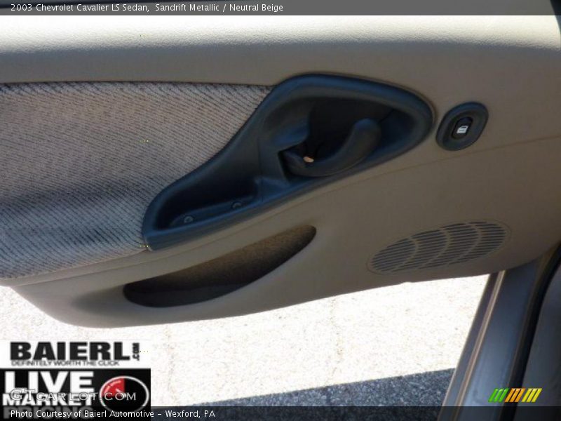 Sandrift Metallic / Neutral Beige 2003 Chevrolet Cavalier LS Sedan