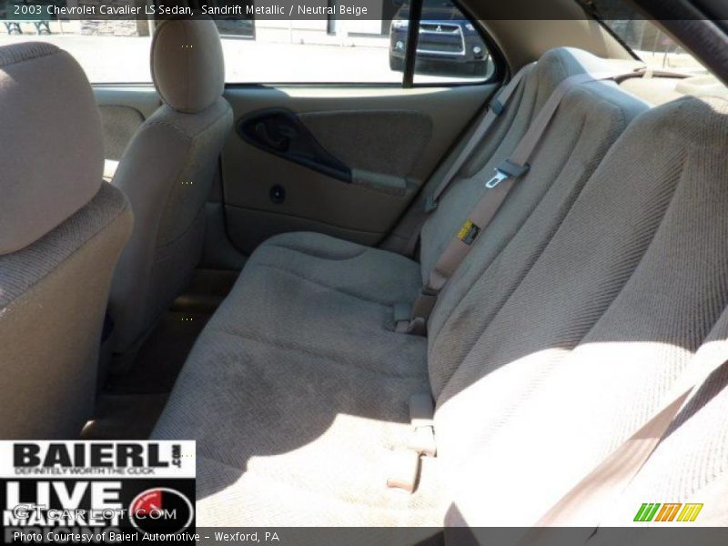 Sandrift Metallic / Neutral Beige 2003 Chevrolet Cavalier LS Sedan