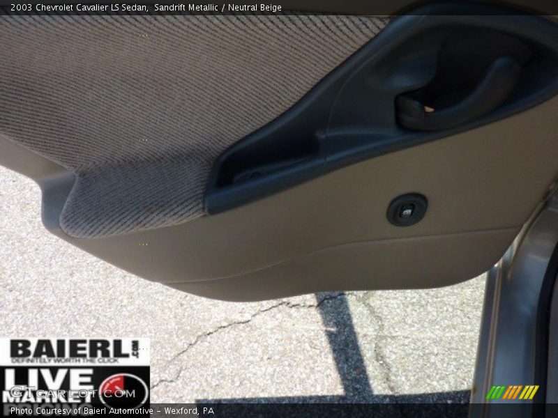 Sandrift Metallic / Neutral Beige 2003 Chevrolet Cavalier LS Sedan