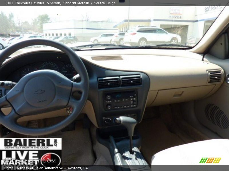 Sandrift Metallic / Neutral Beige 2003 Chevrolet Cavalier LS Sedan