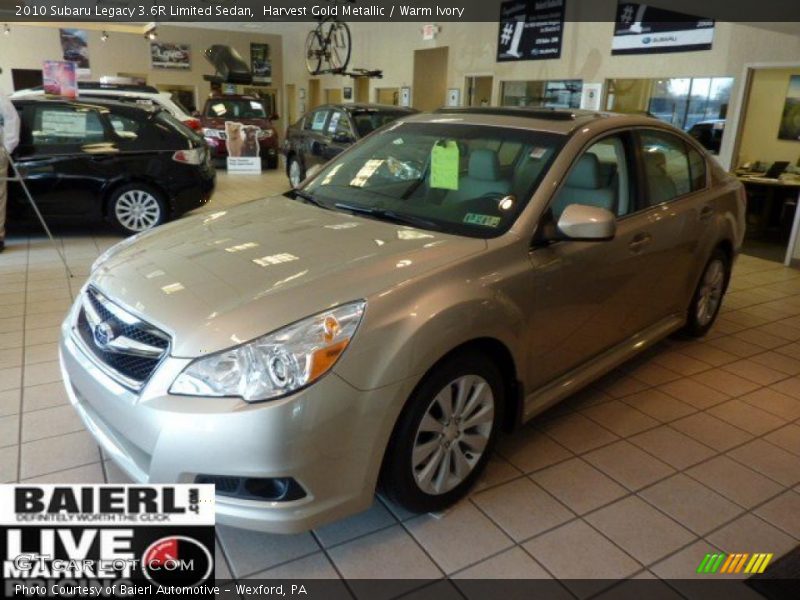 Harvest Gold Metallic / Warm Ivory 2010 Subaru Legacy 3.6R Limited Sedan